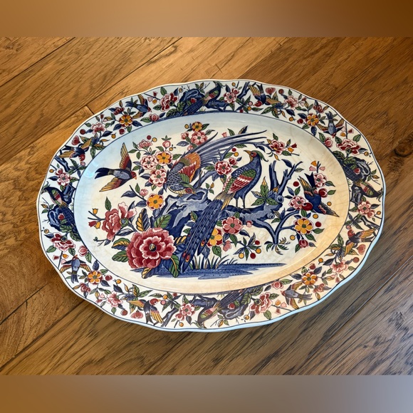 Horchow Multicolor Pheasant Platter